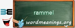 WordMeaning blackboard for rammel
